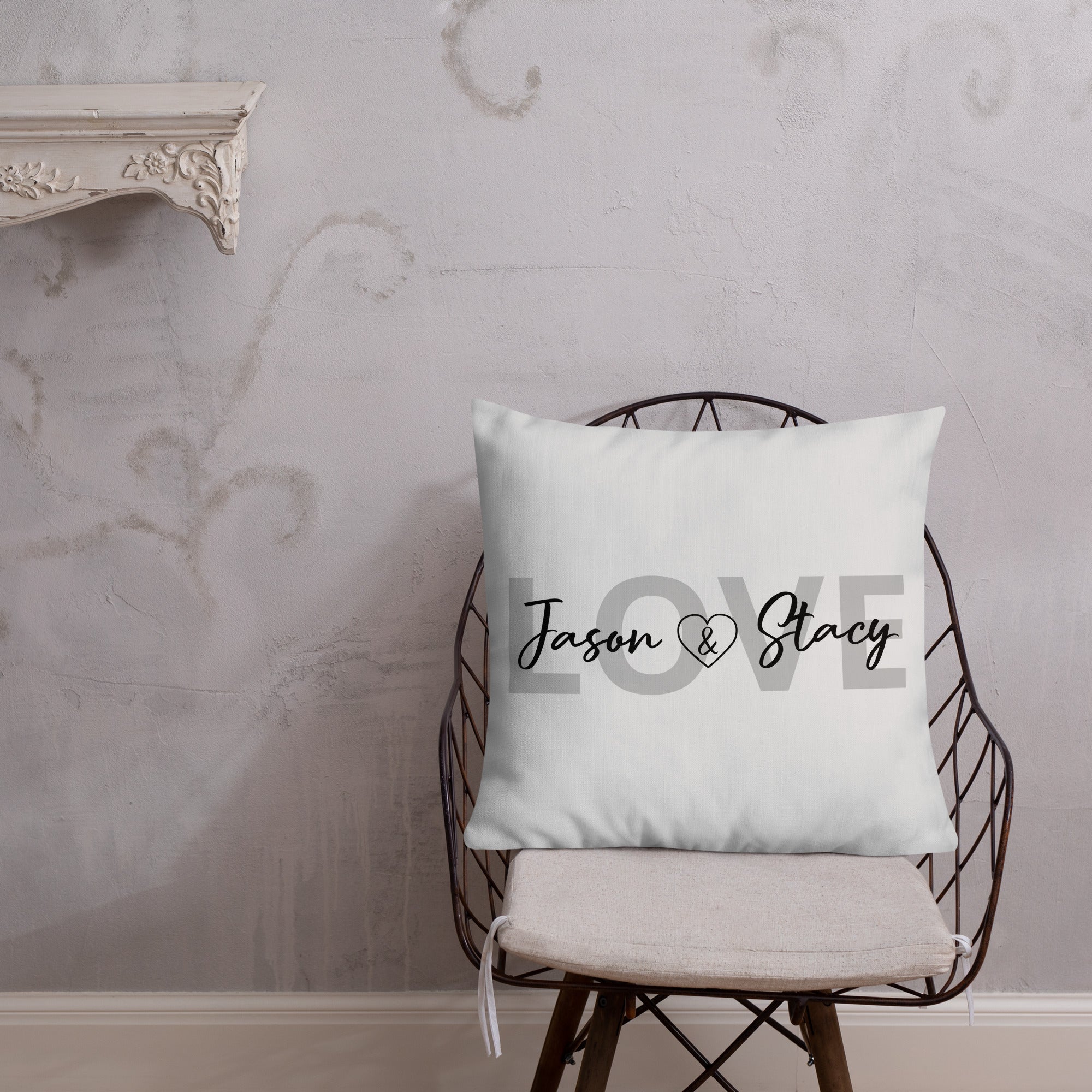 LOVE Personalized 22" Throw pillow