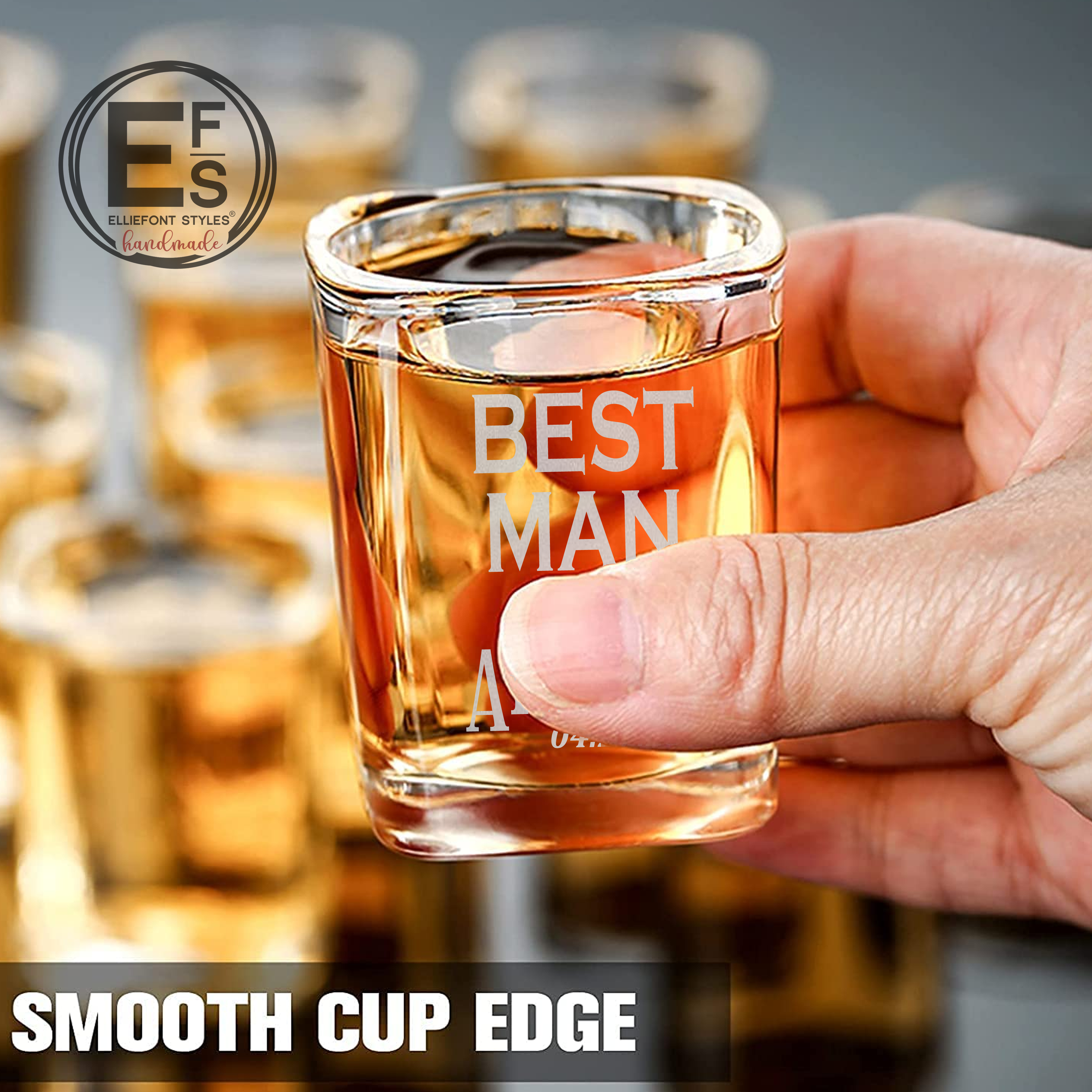Personalized Shot Glass for Groomsmen