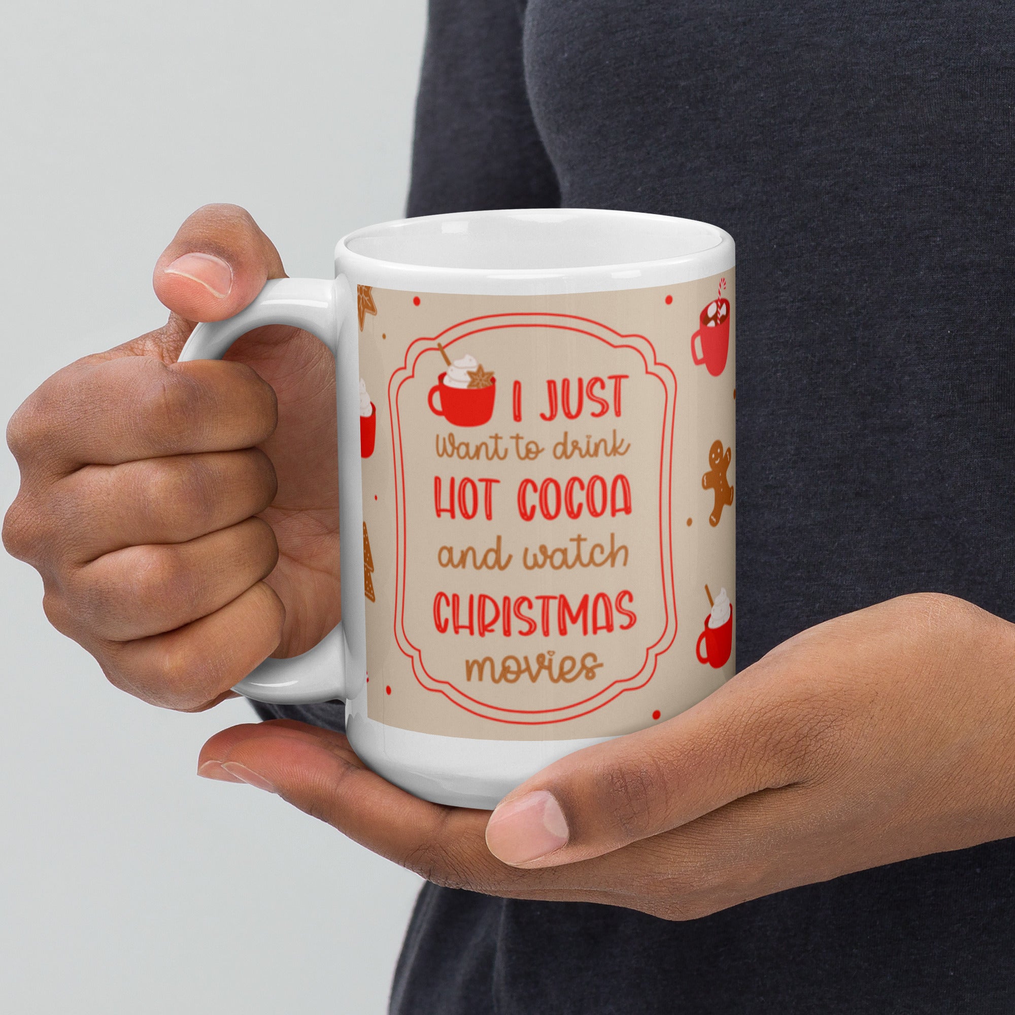 Hot Cocoa And Christmas Movie Mug