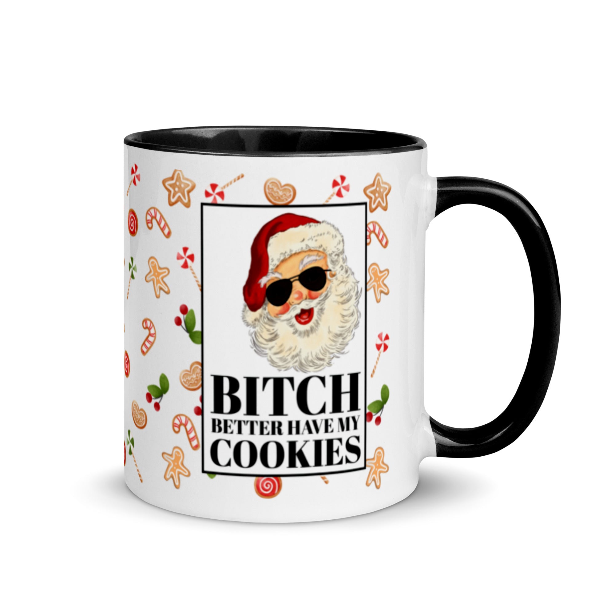 Funny Santa Cookies Christmas Mug