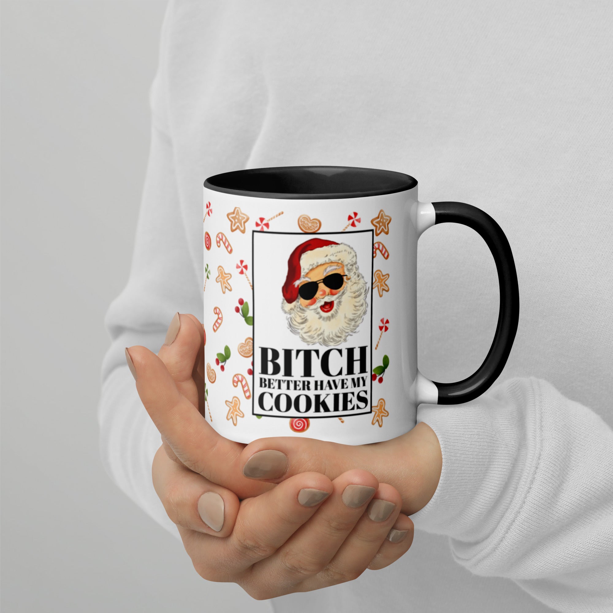 Funny Santa Cookies Christmas Mug