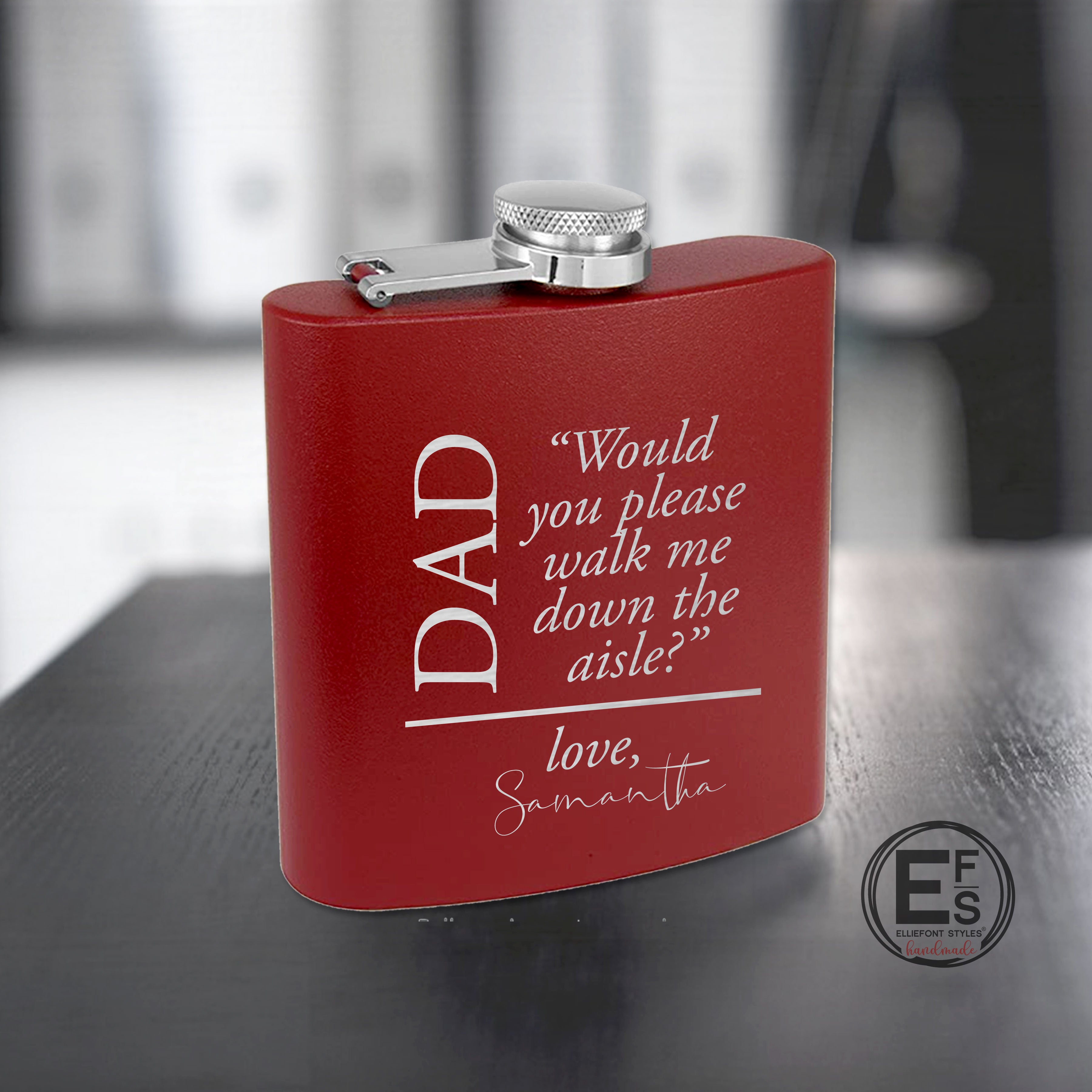 Dad Walk Me Down The Aisle Flask