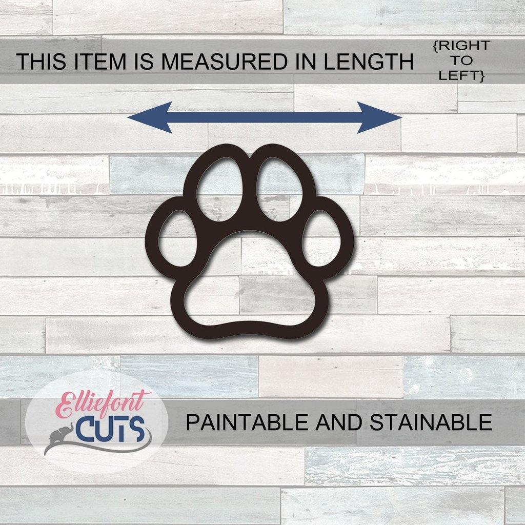 Pawprint Wood Cutouts - Elliefont Styles