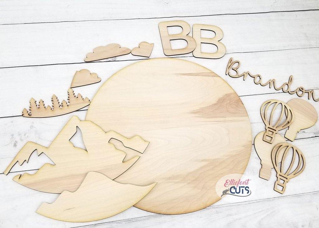 nursery round name signs