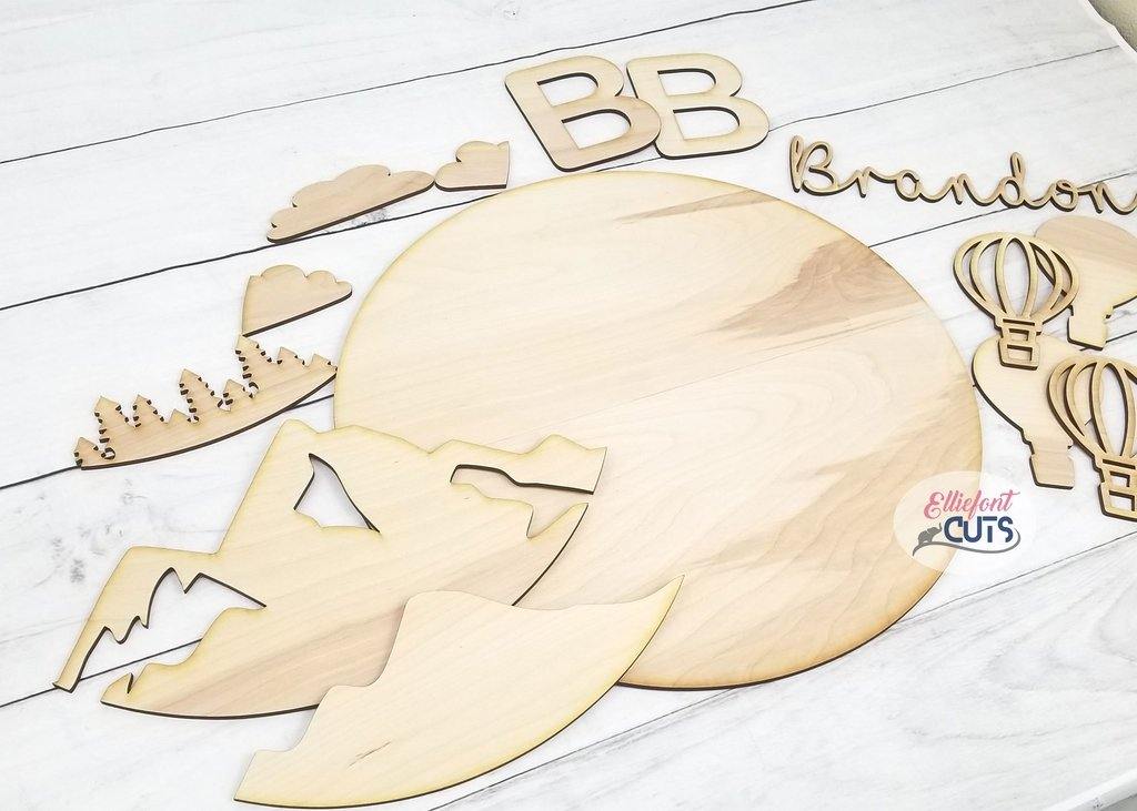 round wood name sign diy