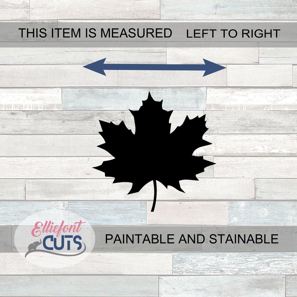 Maple Leaf Wood Cutouts - Elliefont Styles