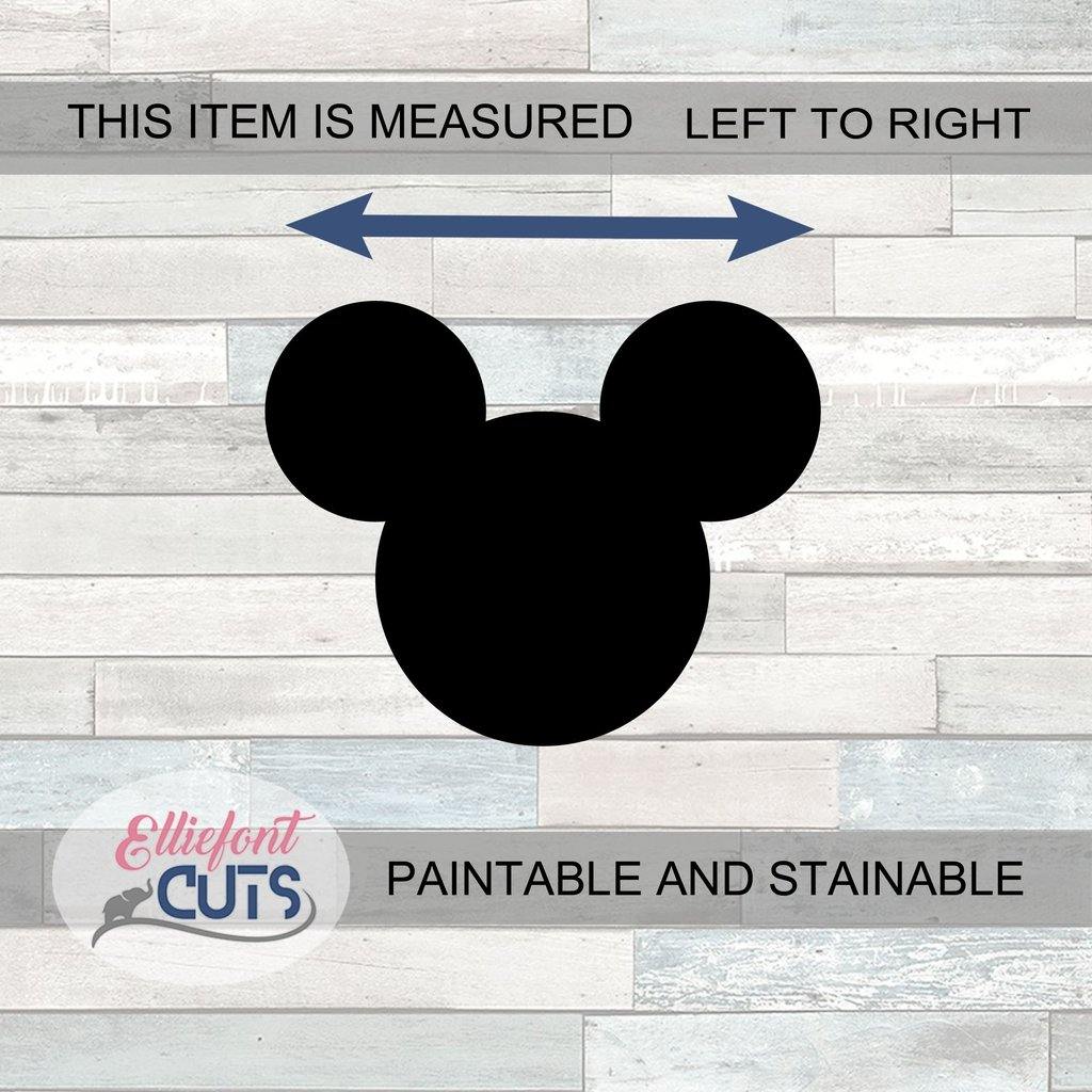 Mouse Head Wood Cutouts - Elliefont Styles