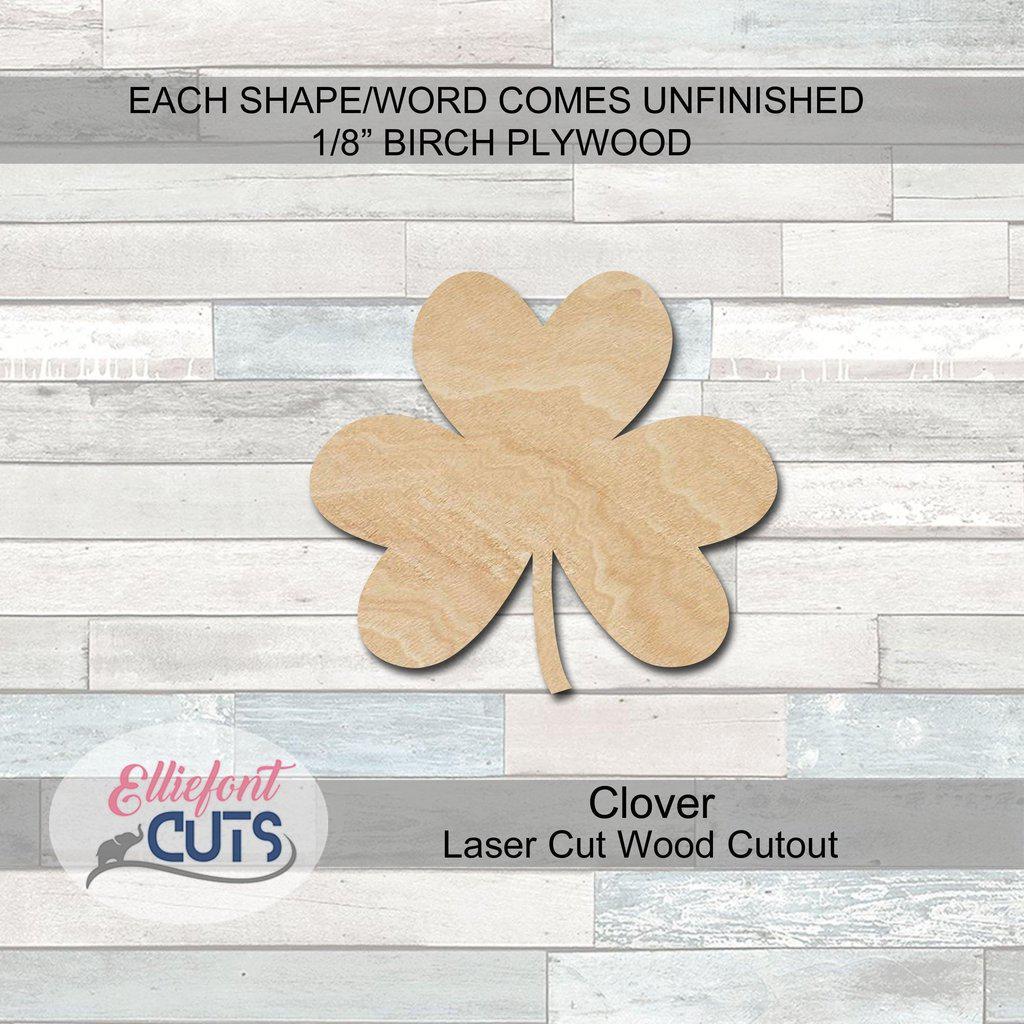 Clover Wood Cutouts - Elliefont Styles