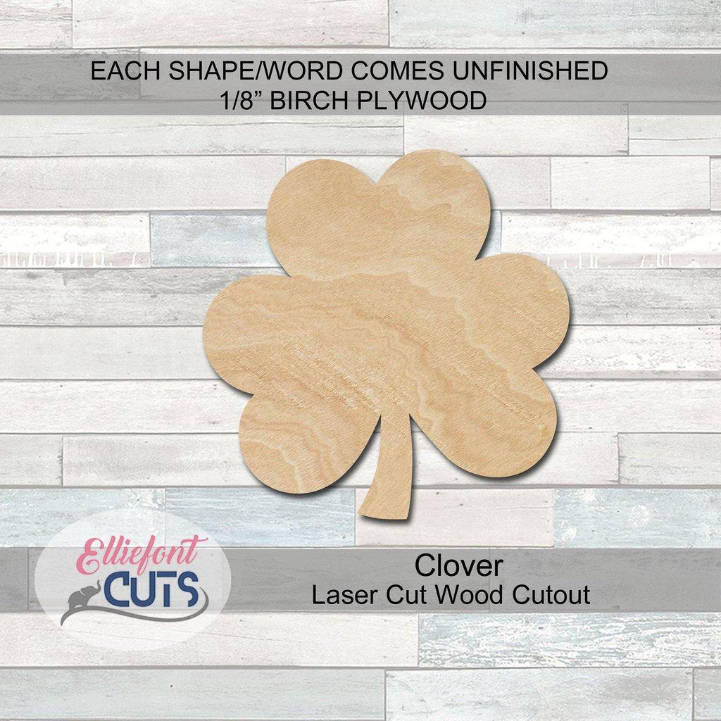 Clover Wood Cutouts - Elliefont Styles