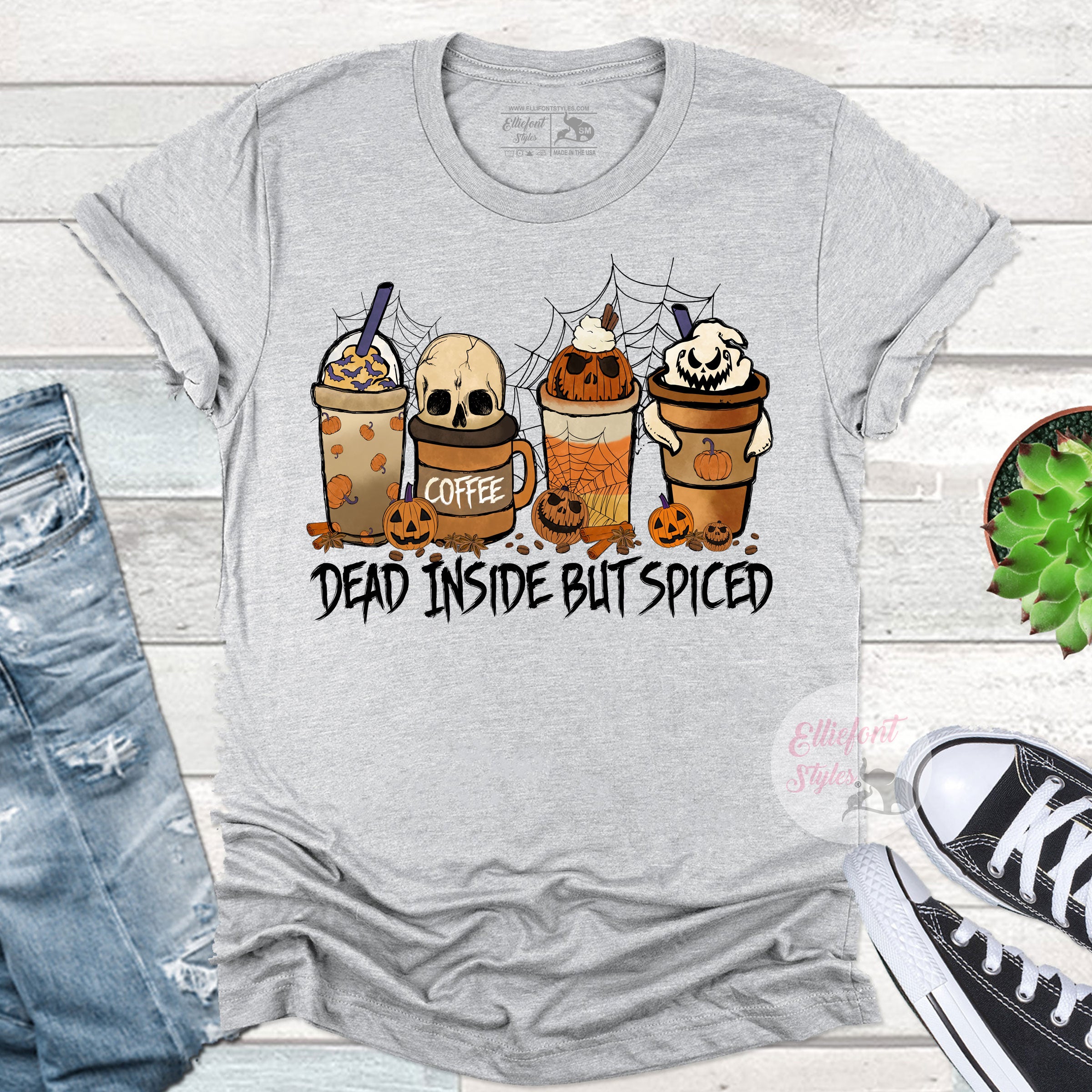 Dead Inside But Spiced Halloween Shirt