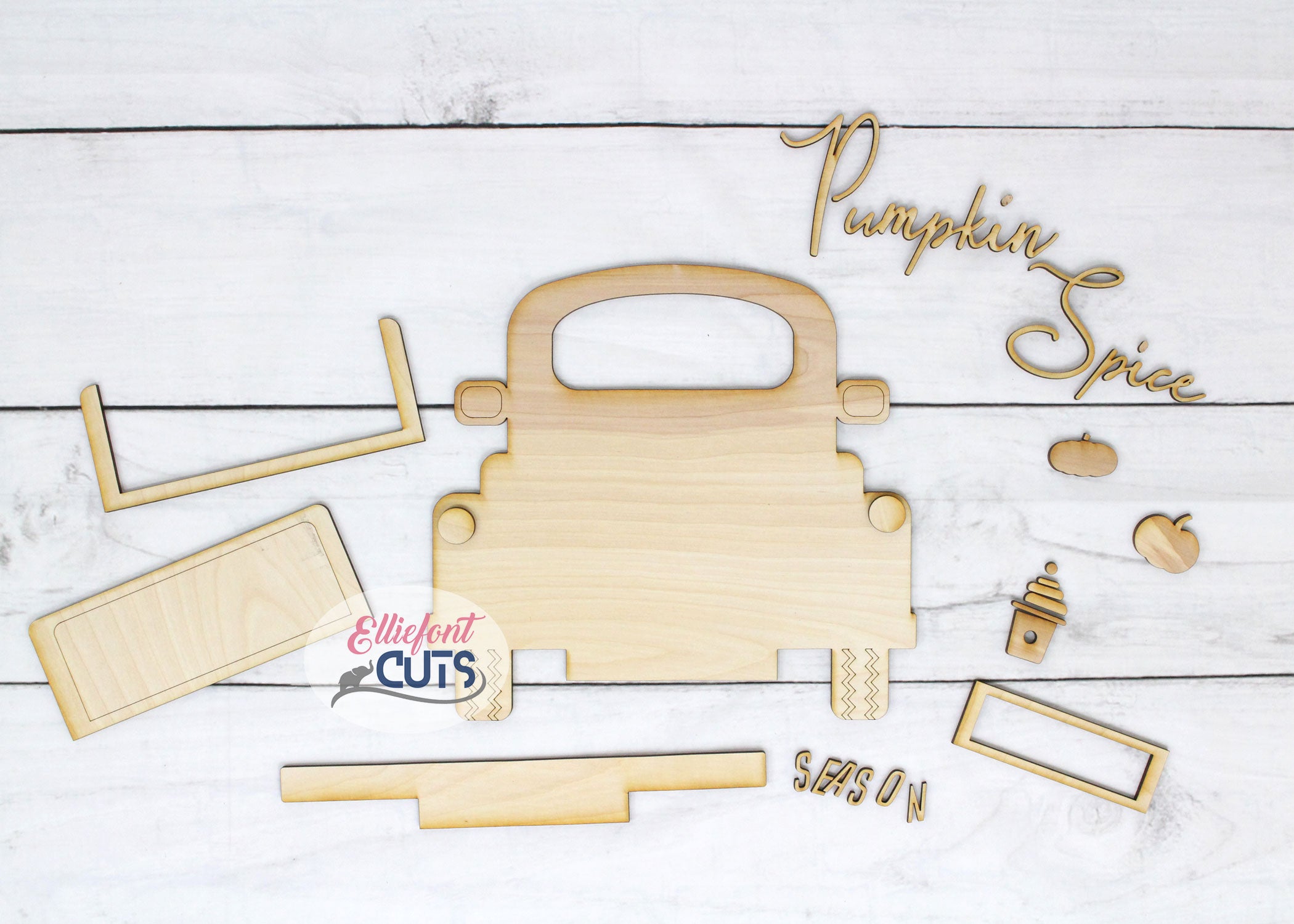 Pumpkin Spice DIY Wood Truck Kit