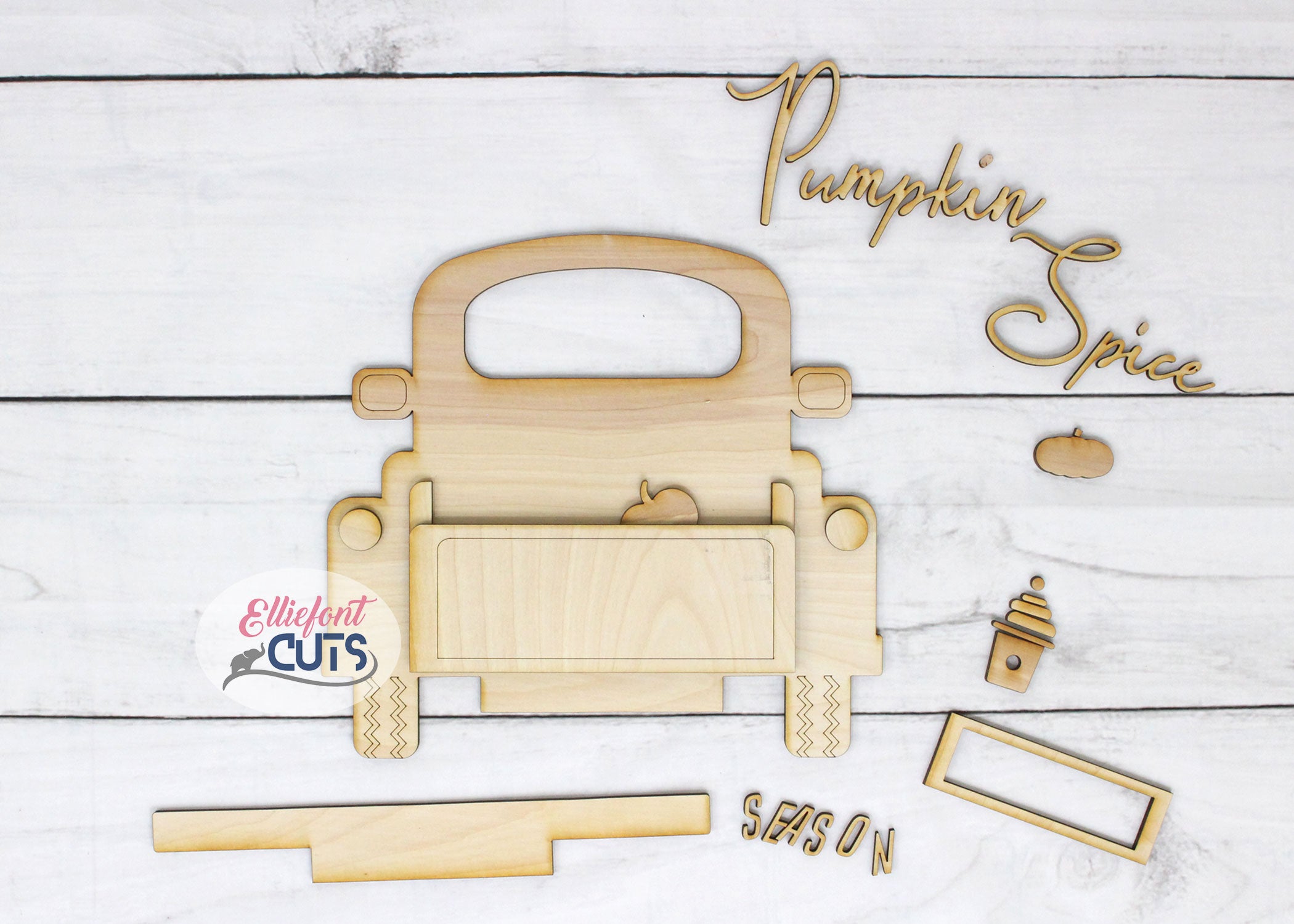 Pumpkin Spice DIY Wood Truck Kit