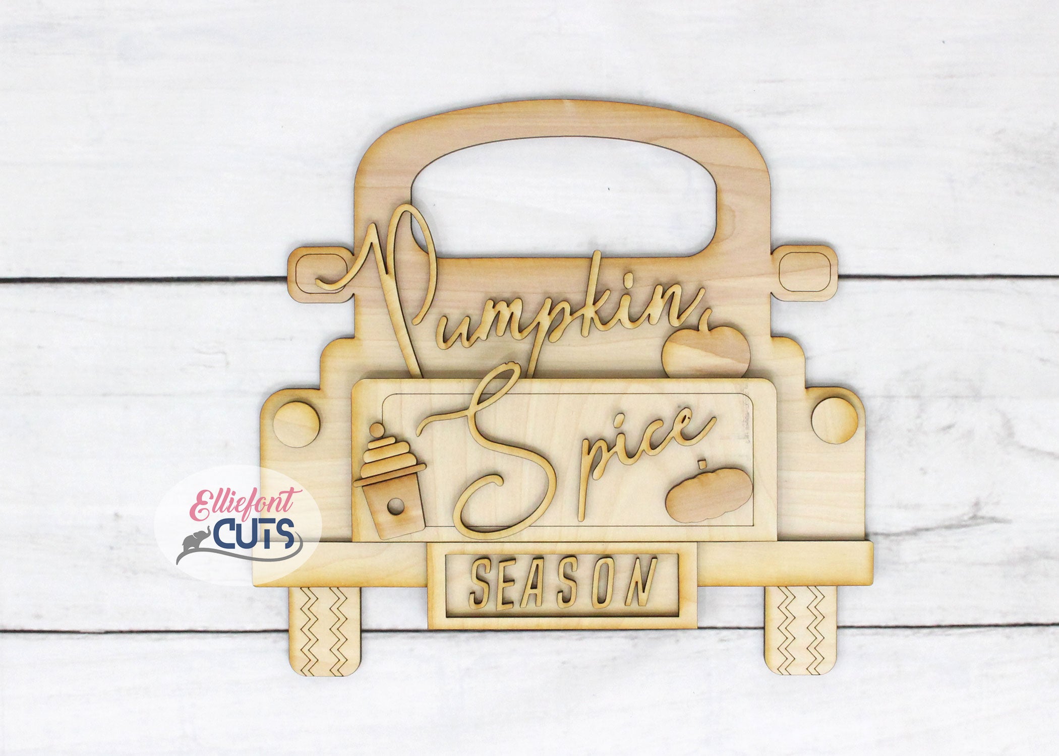 Pumpkin Spice DIY Wood Truck Kit