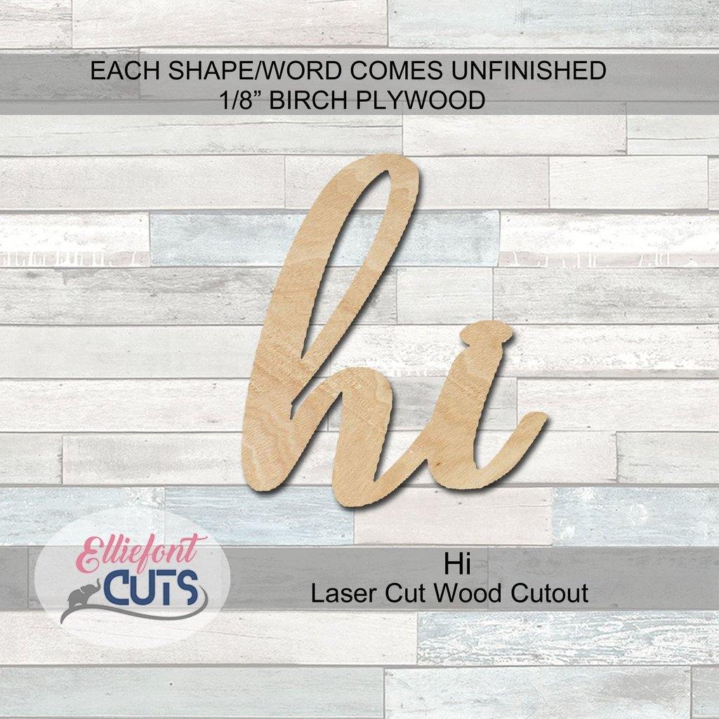 Hi Wood Words - Elliefont Styles