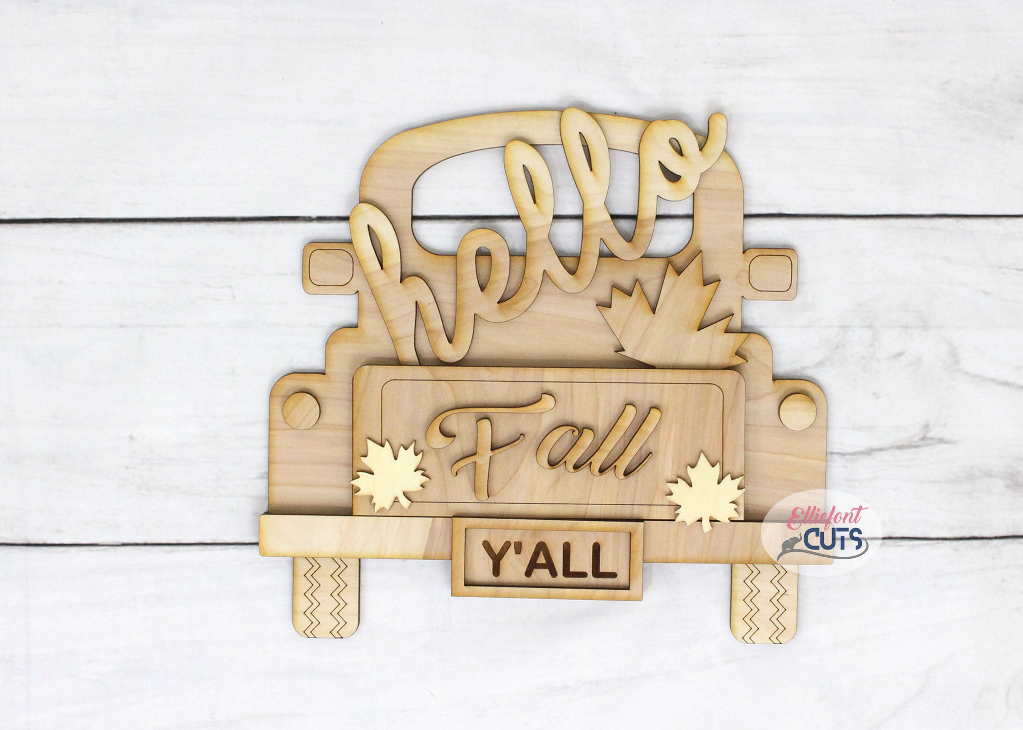 Hello Fall DIY Wood Truck Kit