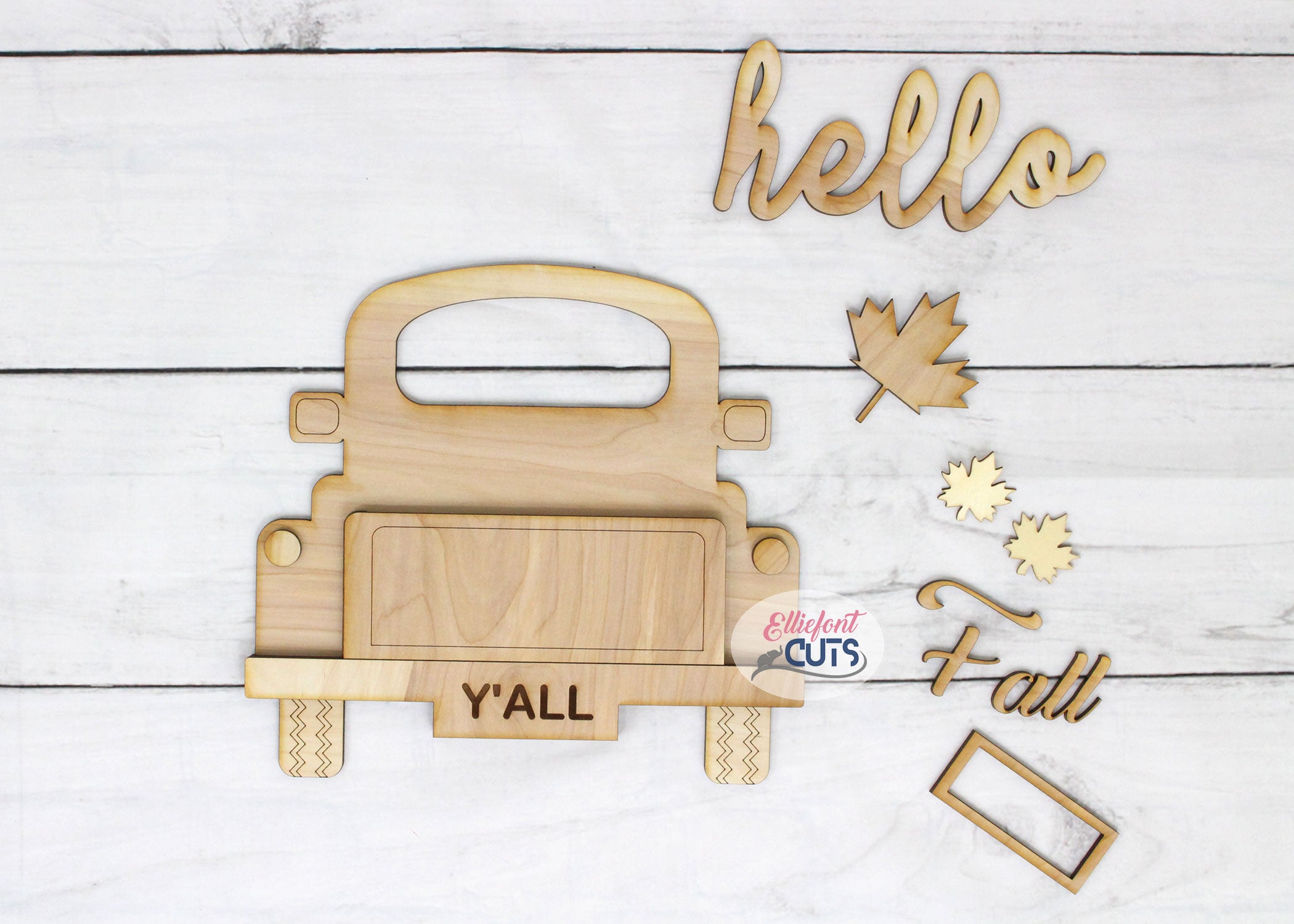 Hello Fall DIY Wood Truck Kit