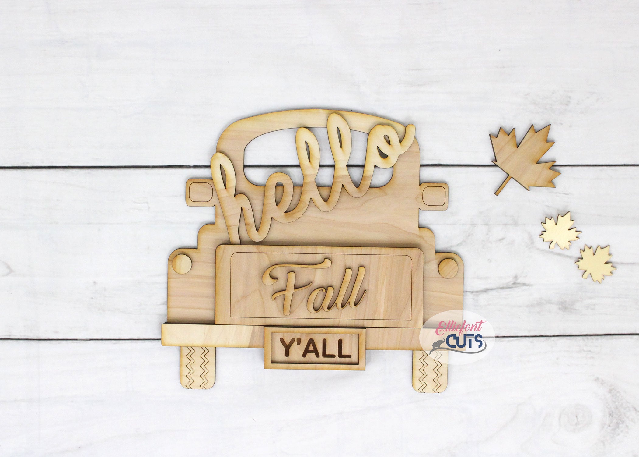 Hello Fall DIY Wood Truck Kit