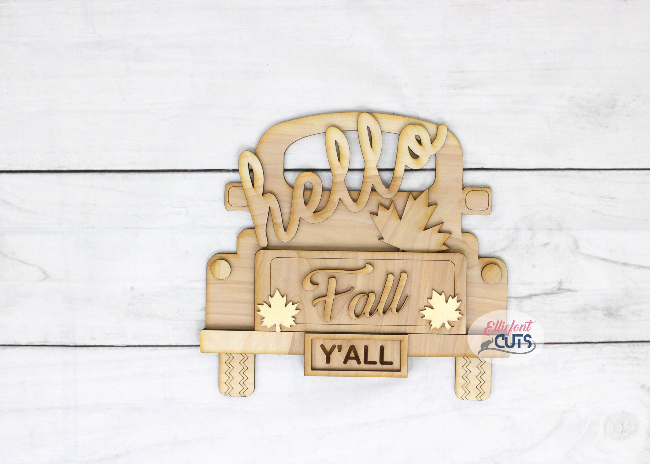 Hello Fall DIY Wood Truck Kit