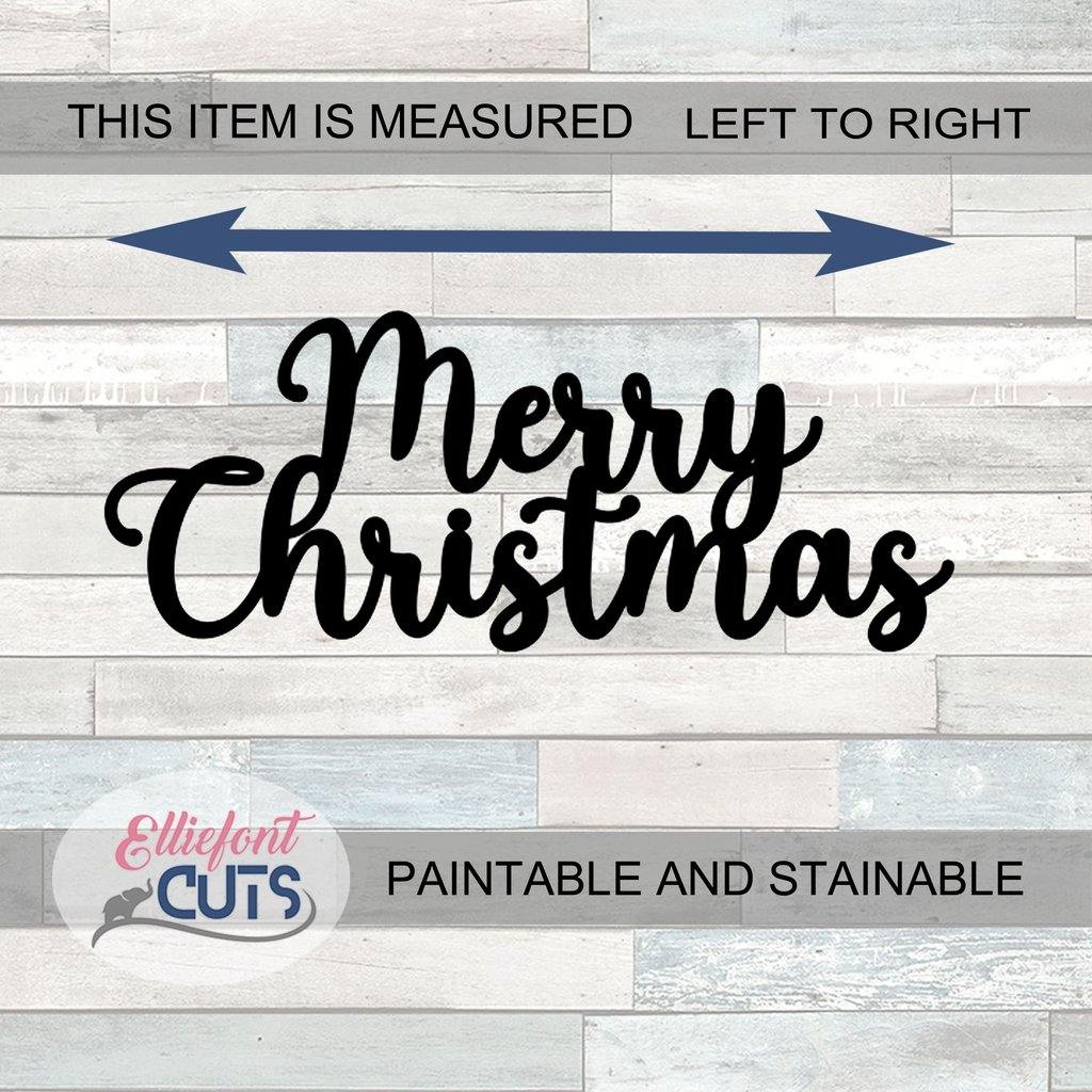 Merry Christmas Wood Words - Elliefont Styles