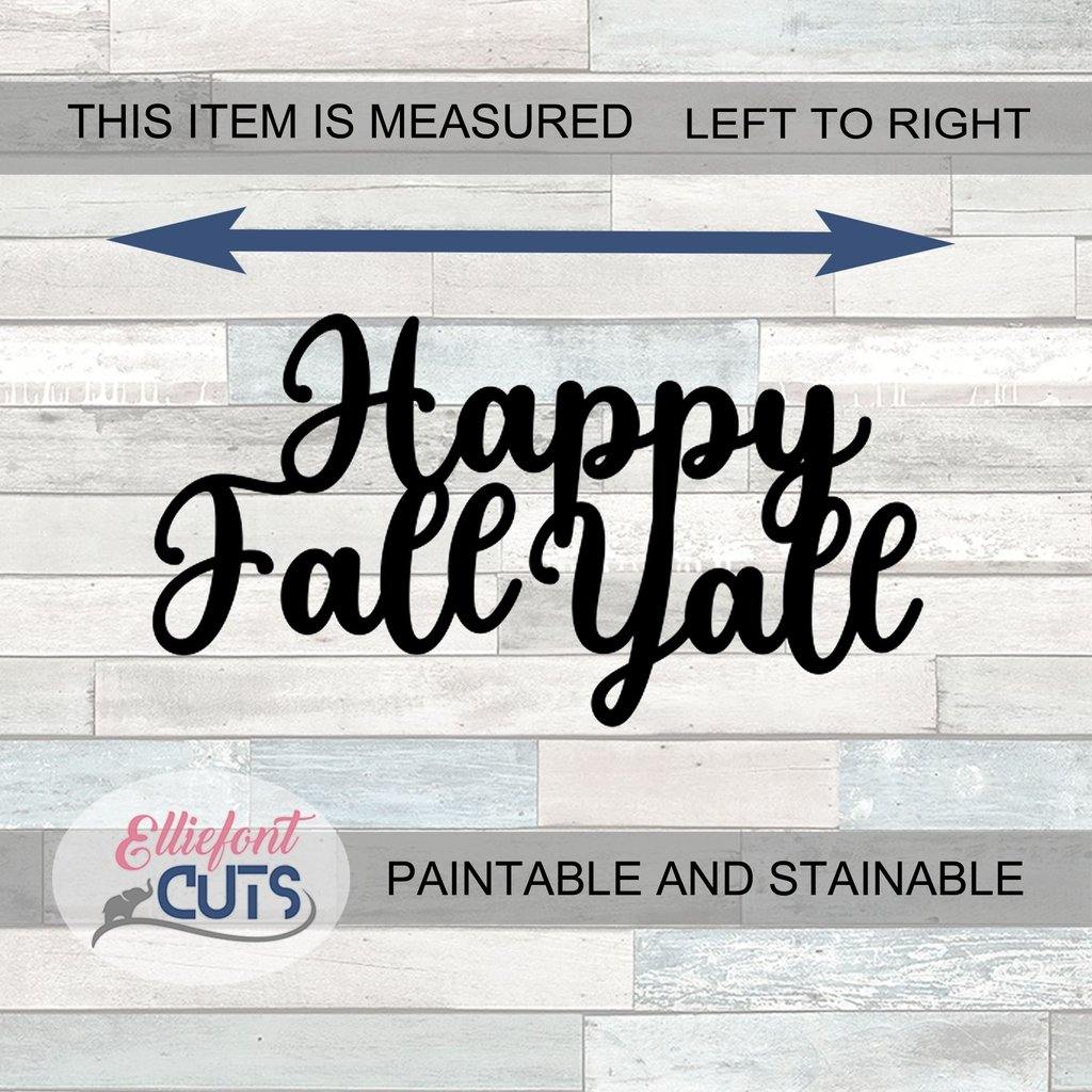 Happy Fall Yall Wood Words - Elliefont Styles