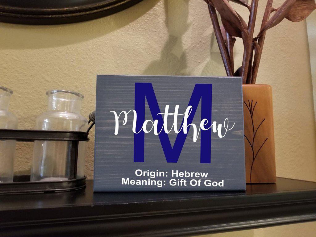 Baby Name Meaning Wood Sign | Personalized Baby Shower Newborn Gift - Elliefont Styles
