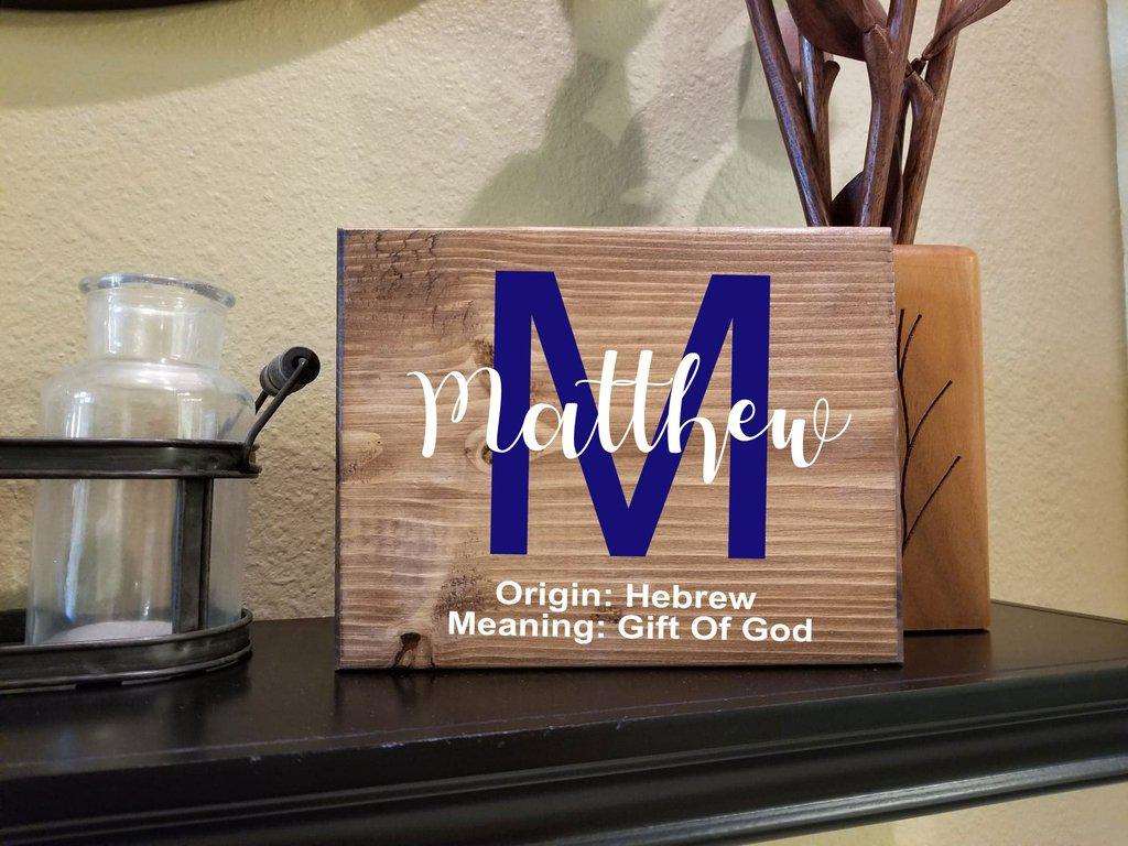 Baby Name Meaning Wood Sign | Personalized Baby Shower Newborn Gift - Elliefont Styles