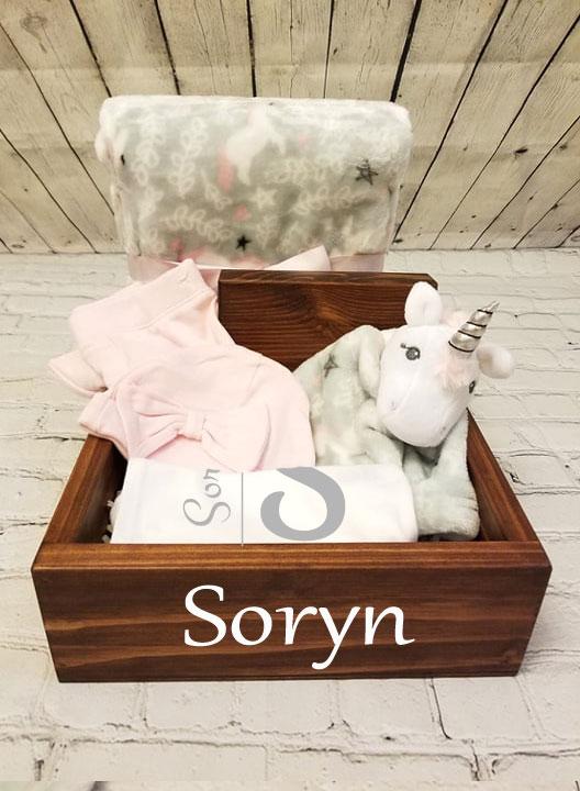 Personalized Baby Gift Set Box | Unicorn Baby Shower Gift Set