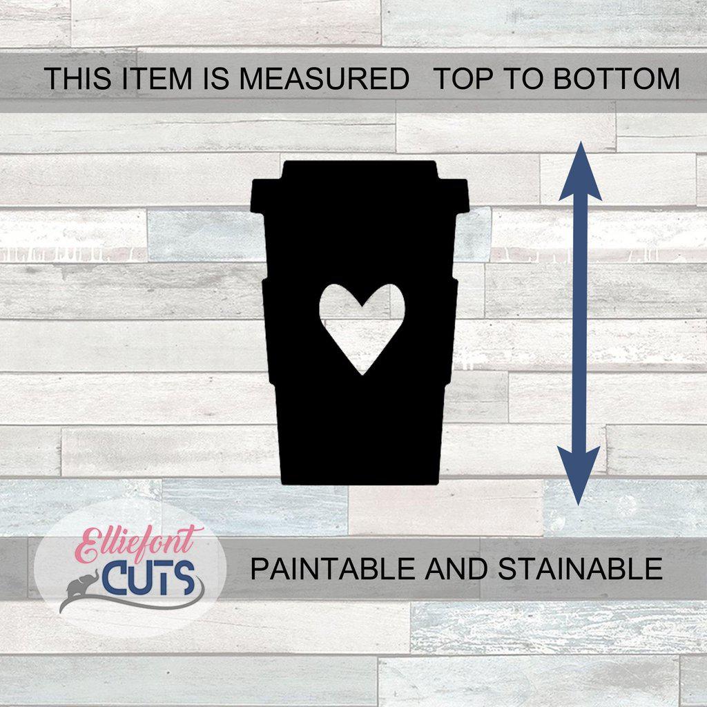 Coffee Cup Wood Cutouts - Elliefont Styles
