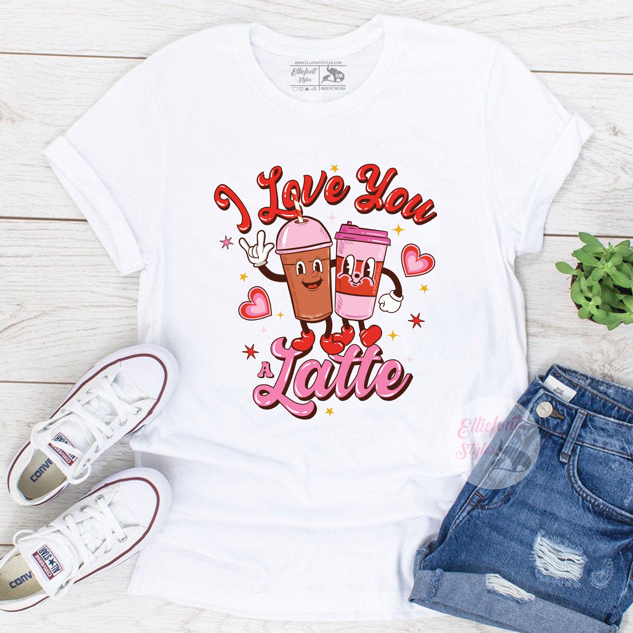 I Love You A Latte Valentines Shirt