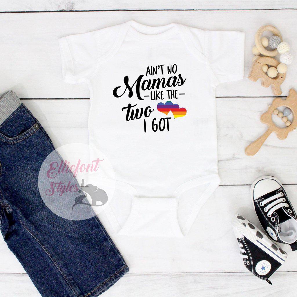 two moms onesies