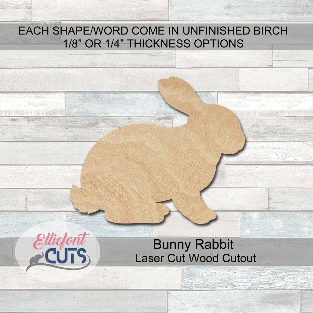 Rabbit wood cutouts