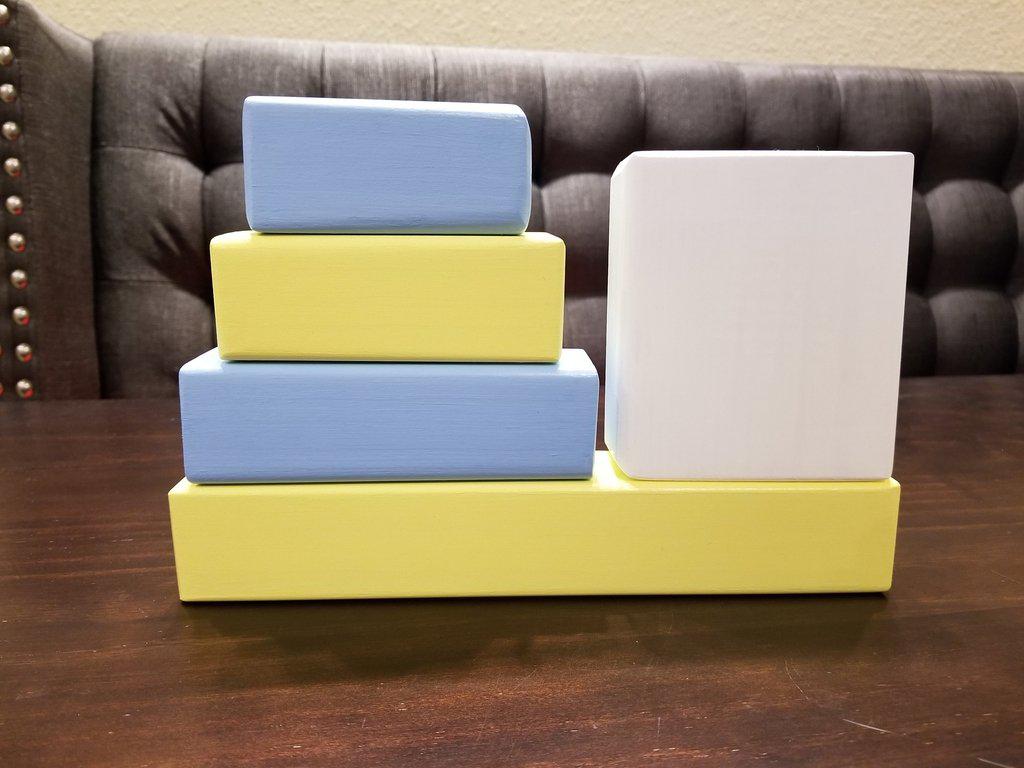 Best Baby Birth Stats Wooden Block Set | Personalized Baby Gift Keepsake - Elliefont Styles