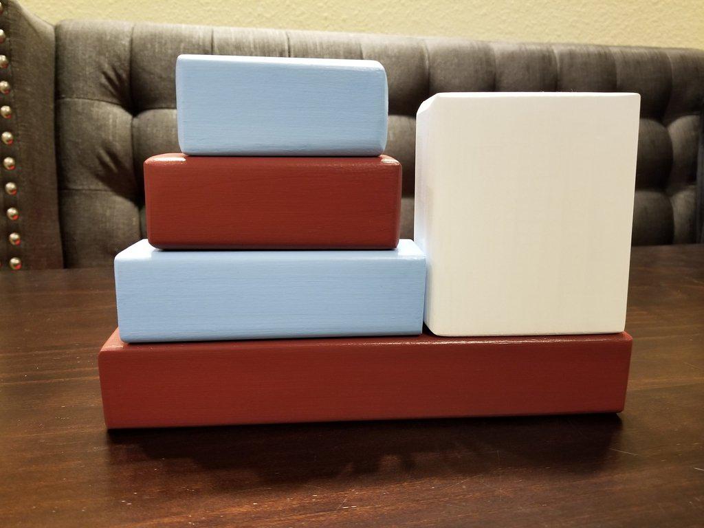 Baby Birth Stats Wooden Block Set | Personalized Baby Gift Keepsake - Elliefont Styles