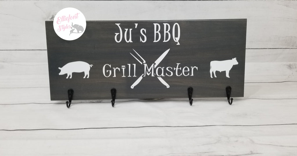 Grill Master Wood Tool Rack - Elliefont Styles