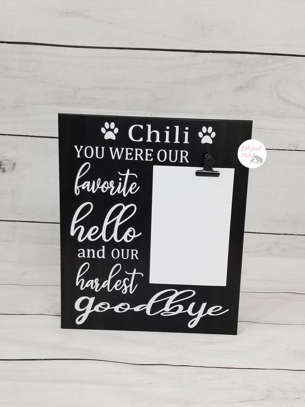 Pet Memory Wooden Sign With Picture - Elliefont Styles