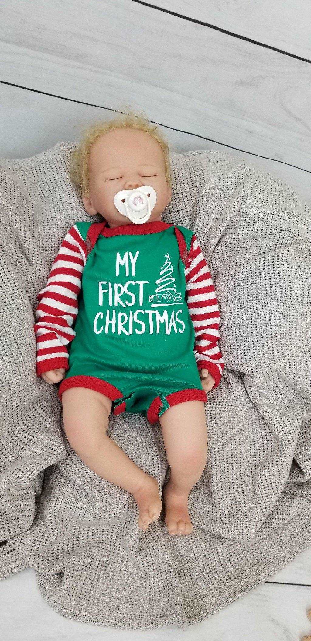 Baby's My First Christmas Infant Bodysuit - Elliefont Styles