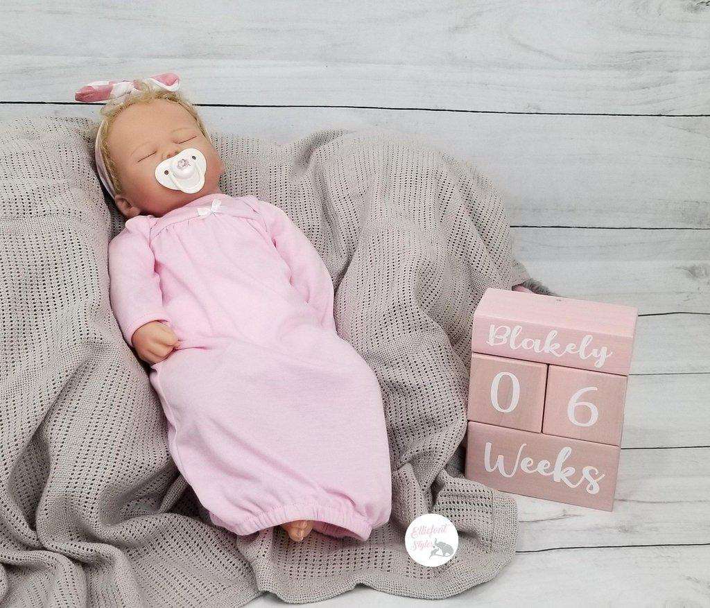 Baby Age Milestone Blocks - Elliefont Styles