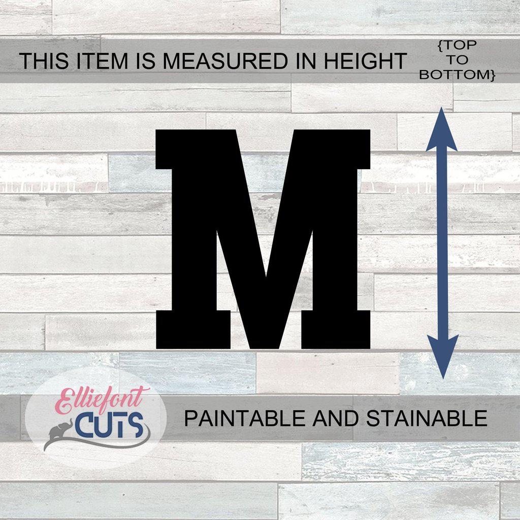 Athletic Wood Letters - Elliefont Styles