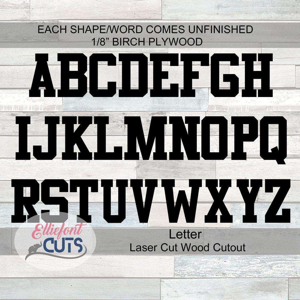 Athletic Wood Letters - Elliefont Styles