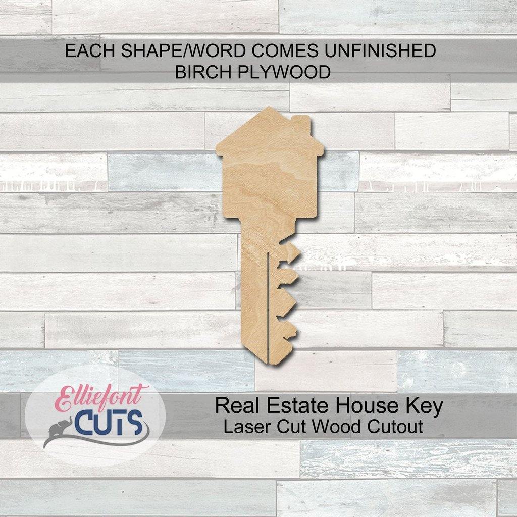 House Key Wood Cutouts - Elliefont Styles