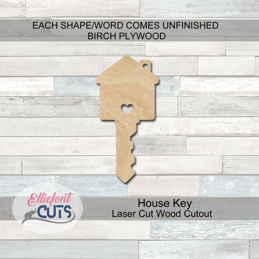 House Key Wood Cutouts - Elliefont Styles