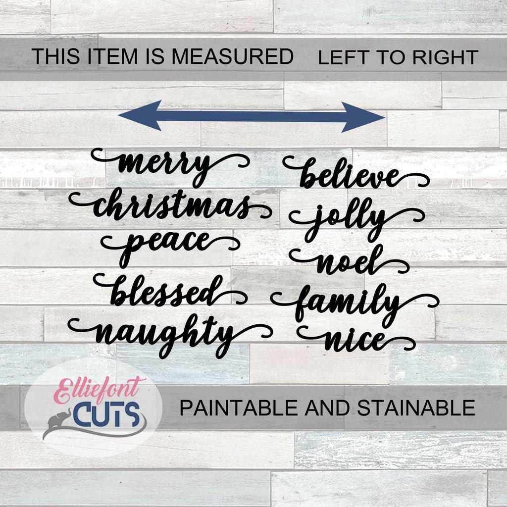 Christmas Words Digital Download - Elliefont Styles