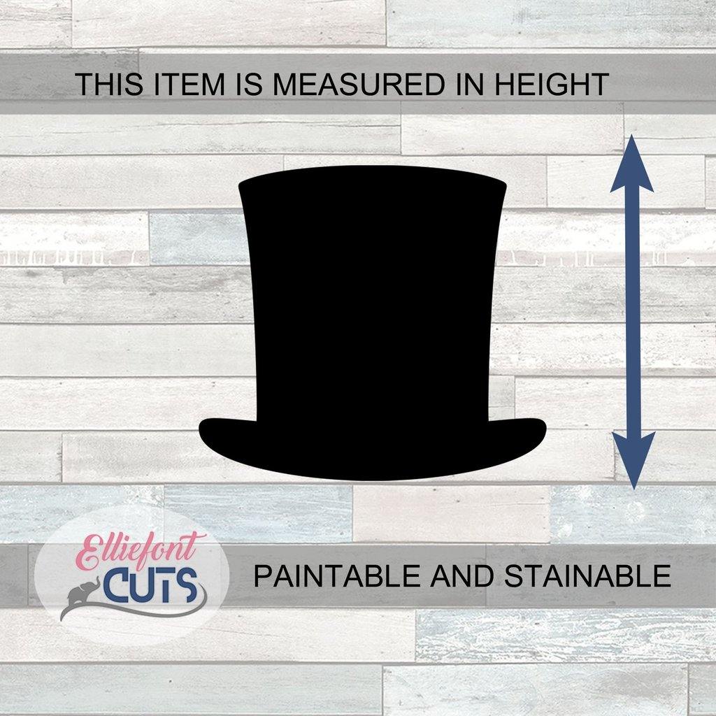 Top Hat Wood Cutouts - Elliefont Styles