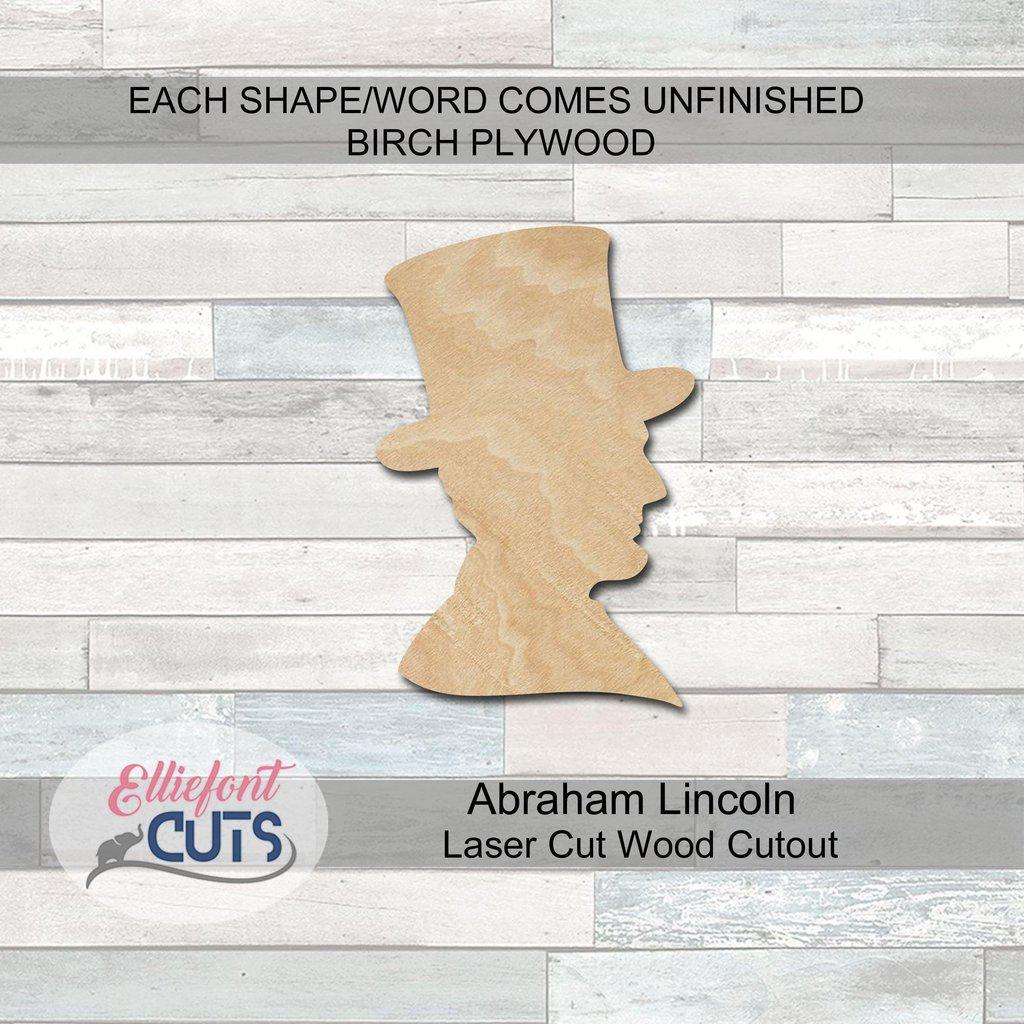 Abraham Lincoln Wood Cutouts - Elliefont Styles