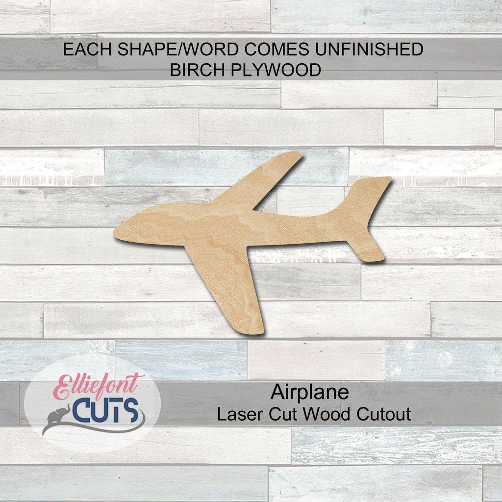 Airplane Wood Cutouts - Elliefont Styles