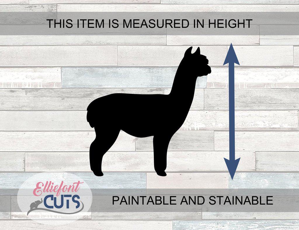 Alpaca Llama Wood Cutouts - Elliefont Styles