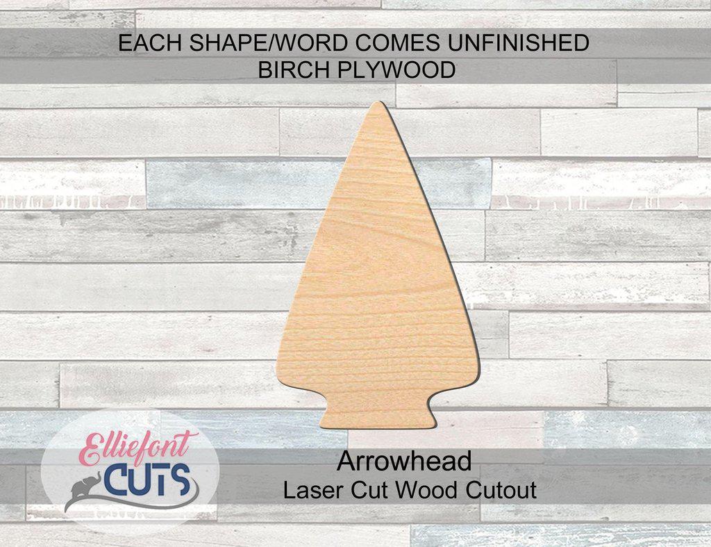 Arrowhead Wood Cutouts - Elliefont Styles