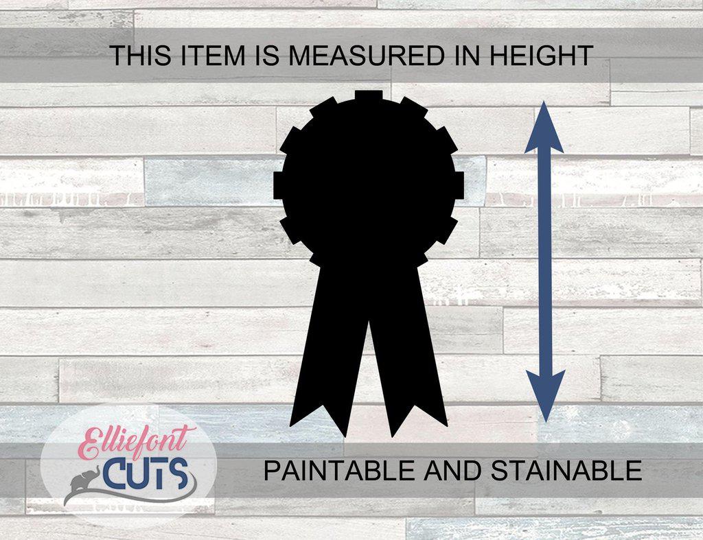 Award Ribbon Wood Cutouts - Elliefont Styles