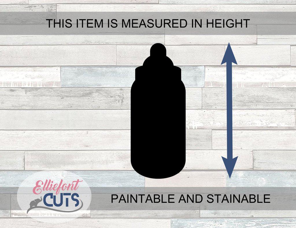 Baby Bottle Wood Cutouts - Elliefont Styles