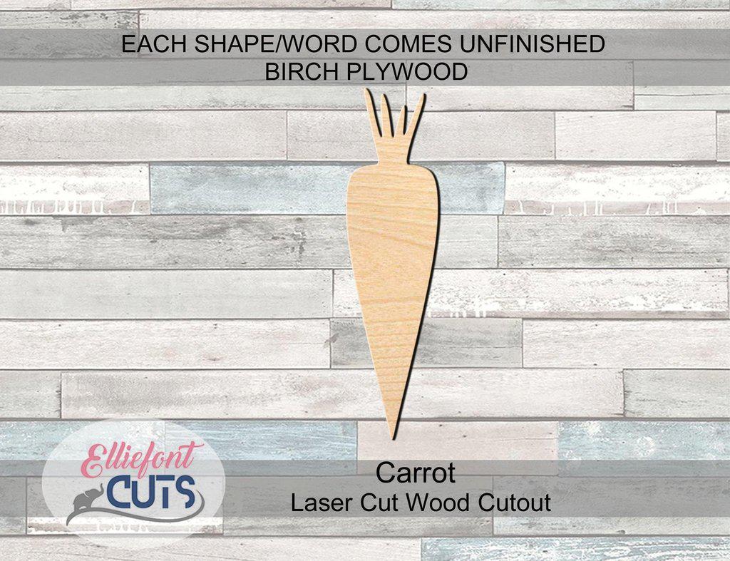Carrot Wood Cutouts - Elliefont Styles